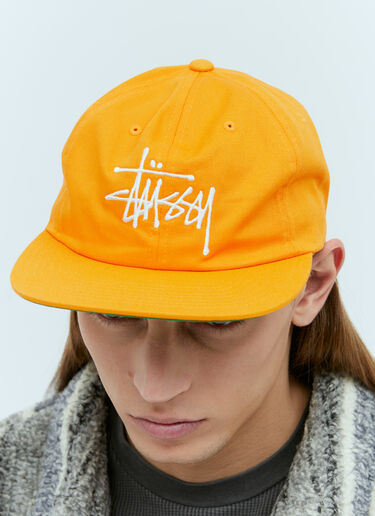 베이식 스트랩백 베이스볼 캡 Stüssy 베이식 스트랩백 베이스볼 캡 오렌지 sts0153017