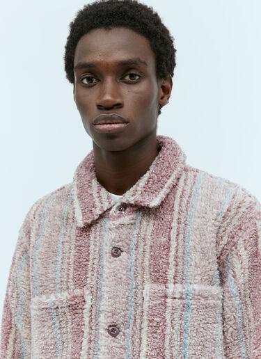 Stripe Sherpa Shirt Stüssy Stripe Sherpa Shirt Pink sts0154010