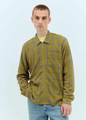 Stüssy Twisted Yarn Plaid Shirt Green sts0157006