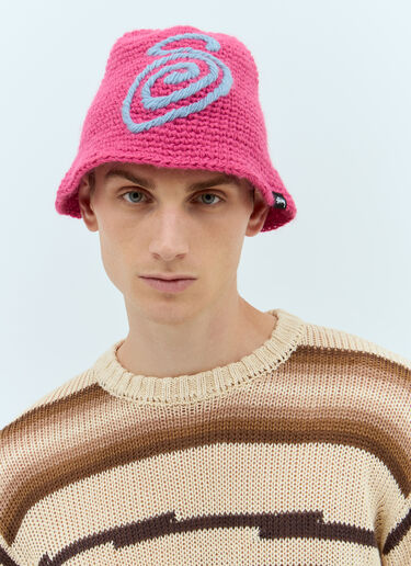 Stüssy 卷曲针织渔夫帽  粉色 sts0157015