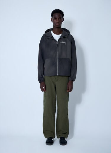 Stüssy 비치 쉘 웨이브 다이 재킷  블랙 sts0161005