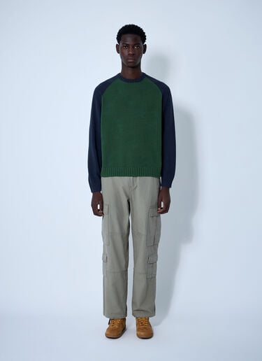 Stüssy 컬러 블록 스웨터  그린 sts0161006
