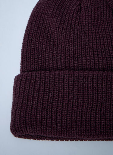 Logo Motif Beanie Hat Stüssy Logo Motif Beanie Hat Burgundy sts0350017