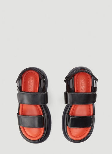 Sunnei Low Platform Sandals Black sun0244016