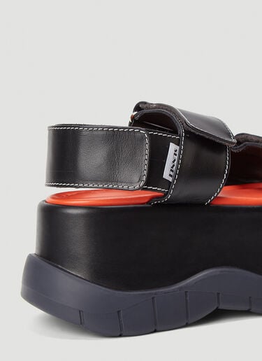 Sunnei Low Platform Sandals Black sun0244016