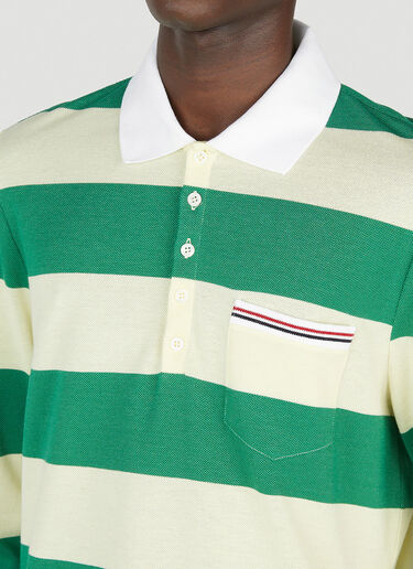条纹 Polo 衫 Thom Browne 条纹 Polo 衫 绿色 thb0151029