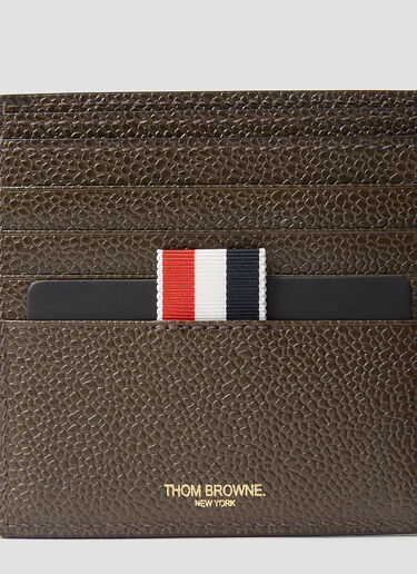 Thom Browne 双折荔枝纹皮革钱包 棕色 thb0153013