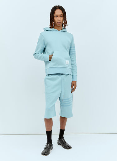 Four-Bar Hooded Sweatshirt Thom Browne Four-Bar Hooded Sweatshirt Blue thb0155004