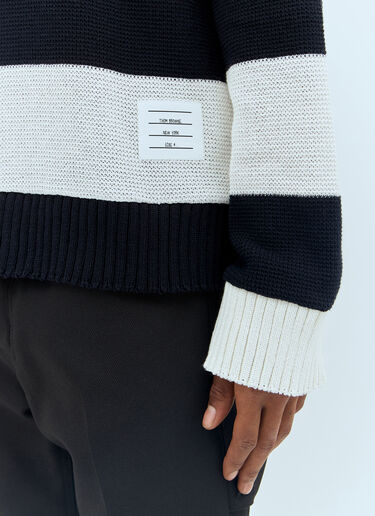 Thom Browne 럭비 폴로 셔츠 네이비 thb0156001