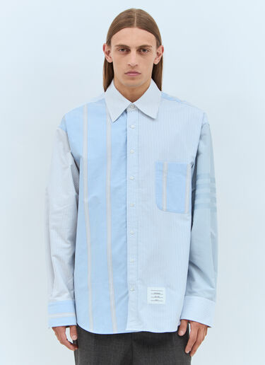 コントラストカラーのストライプシャツ Thom Browne コントラストカラーのストライプシャツ ライトブルー thb0157004
