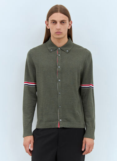 Button-Down Collar Cardigan Thom Browne Button-Down Collar Cardigan Green thb0157005