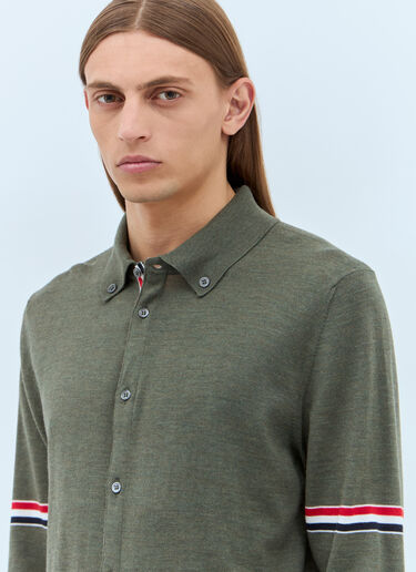 Button-Down Collar Cardigan Thom Browne Button-Down Collar Cardigan Green thb0157005
