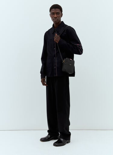 Thom Browne 4バー縦型カメラバッグ ブラック thb0157010