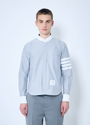 Thom Browne 条纹棉质衬衫 藏蓝色 thb0159003