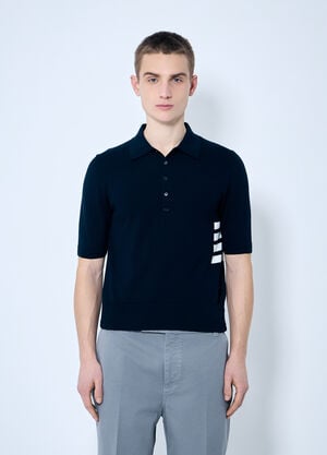 Thom Browne 针织短袖橄榄球球衣上衣 藏蓝色 thb0159006
