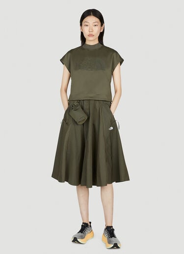 Logo Print Cropped T-Shirt The North Face Black Series Logo Print Cropped T-Shirt Green thn0252001