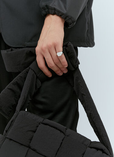 Tom Wood Kay Satin 图章戒指 银色 tmw0353018