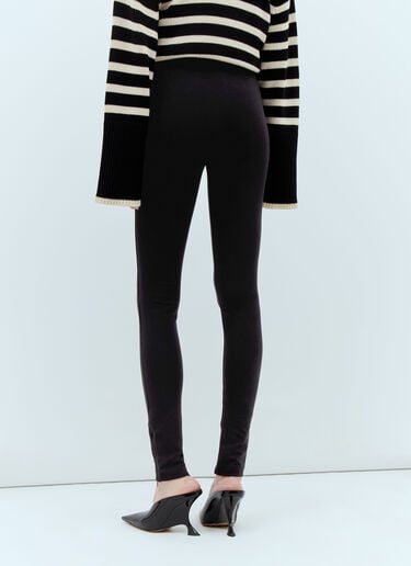 TOTEME Zip Cuff Leggings Black tot0251003
