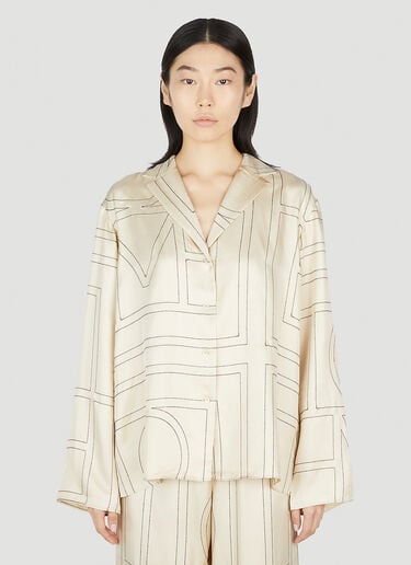 Monogram Pyjama Shirt TOTEME Monogram Pyjama Shirt Beige tot0251050