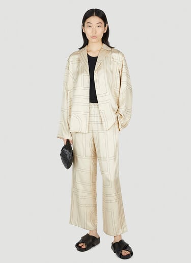 Monogram Pyjama Shirt TOTEME Monogram Pyjama Shirt Beige tot0251050