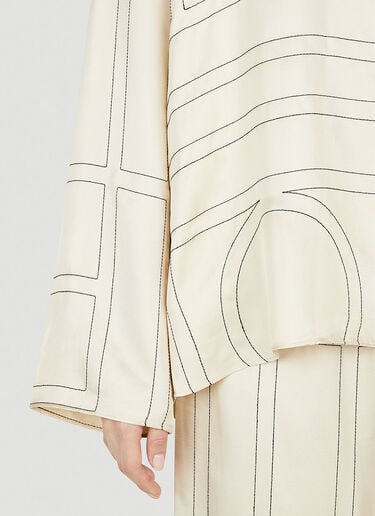 Monogram Pyjama Shirt TOTEME Monogram Pyjama Shirt Beige tot0251050