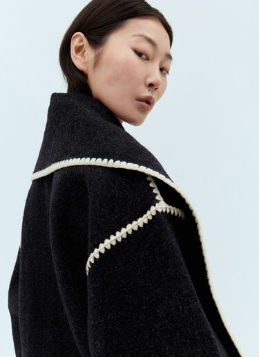 TOTEME 자수 스카프 재킷 그레이 tot0253004