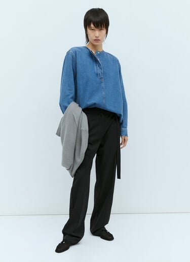 Collarless Denim Shirt TOTEME Collarless Denim Shirt Blue tot0256002