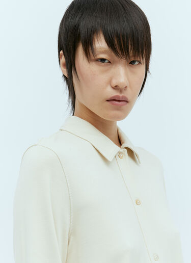 Jersey Button Shirt TOTEME Jersey Button Shirt Beige tot0256019
