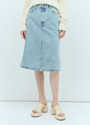 TOTEME 데님 미디 스커트 블루 tot0257015