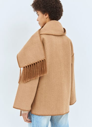 Embroidered Scarf Jacket TOTEME Embroidered Scarf Jacket Camel tot0258008