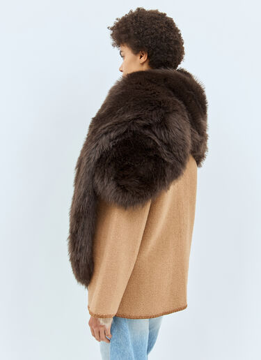 Faux Fur Scarf TOTEME Faux Fur Scarf Brown tot0258017