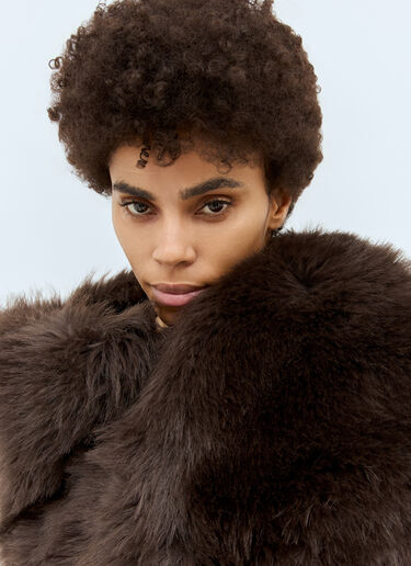 Faux Fur Scarf TOTEME Faux Fur Scarf Brown tot0258017