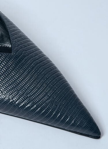 Sharp Lizard-Embossed Wedge Mules TOTEME Sharp Lizard-Embossed Wedge Mules Black tot0259032