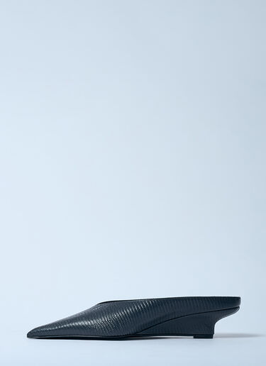 Sharp Lizard-Embossed Wedge Mules TOTEME Sharp Lizard-Embossed Wedge Mules Black tot0259032