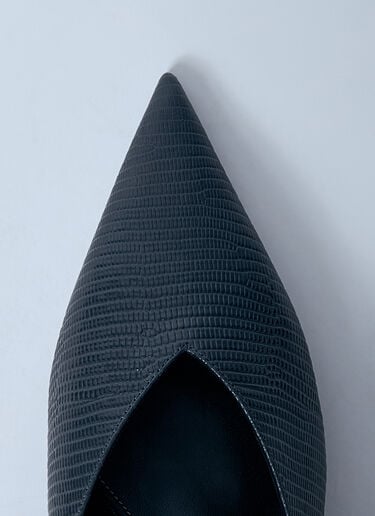 Sharp Lizard-Embossed Wedge Mules TOTEME Sharp Lizard-Embossed Wedge Mules Black tot0259032