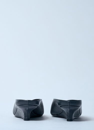 Sharp Lizard-Embossed Wedge Mules TOTEME Sharp Lizard-Embossed Wedge Mules Black tot0259032