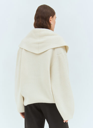 TOTEME Shawl-Lapel Cardigan Cream tot0259043