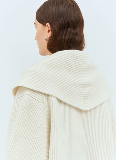 TOTEME Shawl-Lapel Cardigan Cream tot0259043