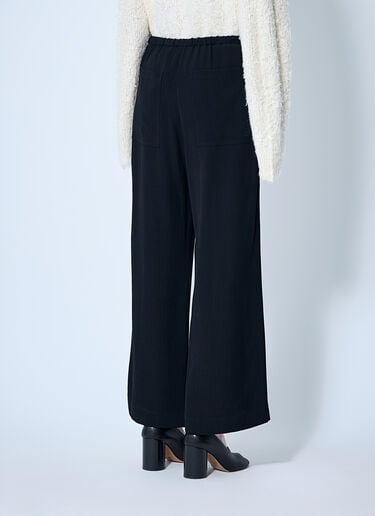 TOTEME Woven Drawstring Pants Black tot0260023
