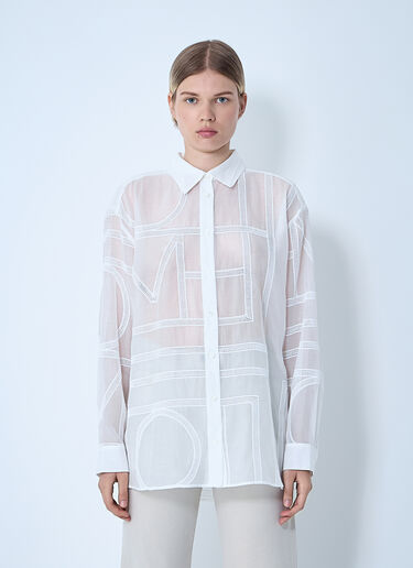 TOTEME Classic Crochet Shirt White tot0261000