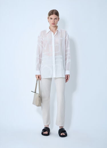 TOTEME Classic Crochet Shirt White tot0261000