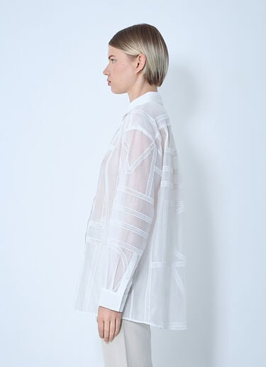 TOTEME Classic Crochet Shirt White tot0261000