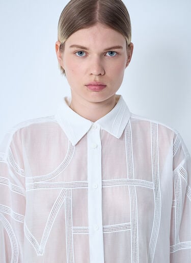 TOTEME Classic Crochet Shirt White tot0261000