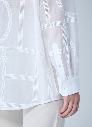 TOTEME Classic Crochet Shirt White tot0261000