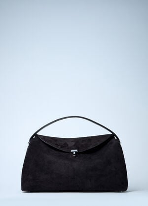 TOTEME T-Lock Suede Handbag Brown tot0261015