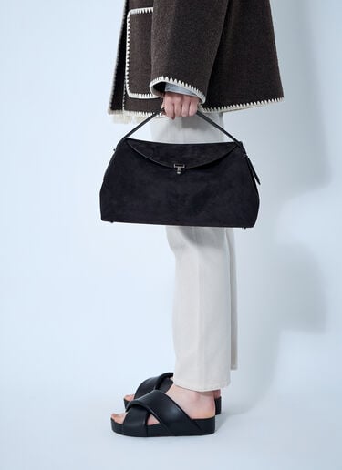 T-Lock Suede Handbag TOTEME T-Lock Suede Handbag Brown tot0261015