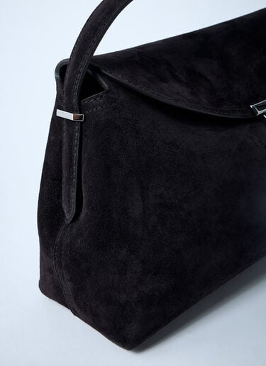 TOTEME T-Lock Suede Handbag Brown tot0261015