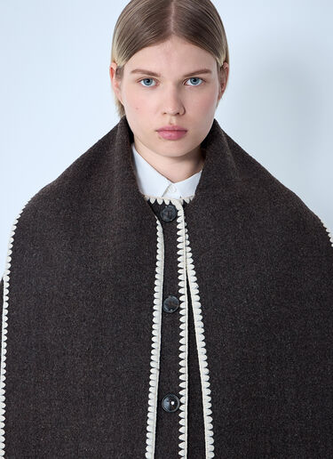 Embroidered Scarf Jacket TOTEME Embroidered Scarf Jacket Brown tot0261018