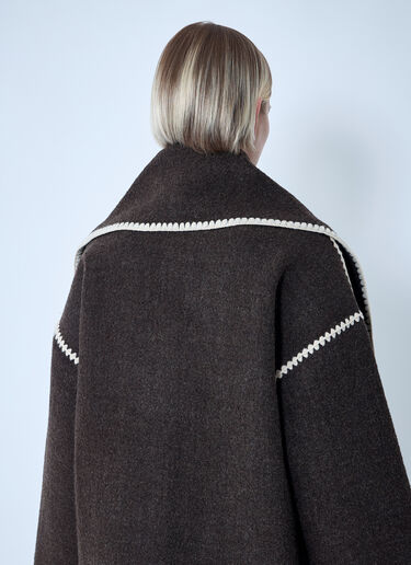 Embroidered Scarf Jacket TOTEME Embroidered Scarf Jacket Brown tot0261018