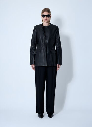 Collarless Leather Jacket TOTEME Collarless Leather Jacket Black tot0261041